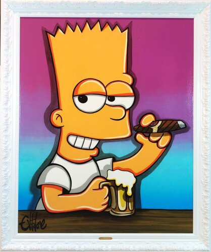 Beer & Cigar what else von Eddy Vitalone, Malerei kaufen auf Singulart
