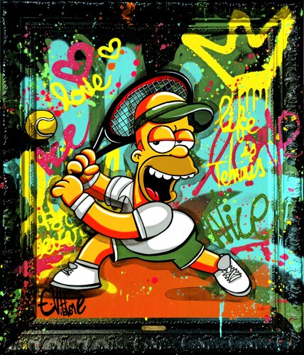 Life is tennis by Eddy Vitalone, 회화 for Sale on Singulart