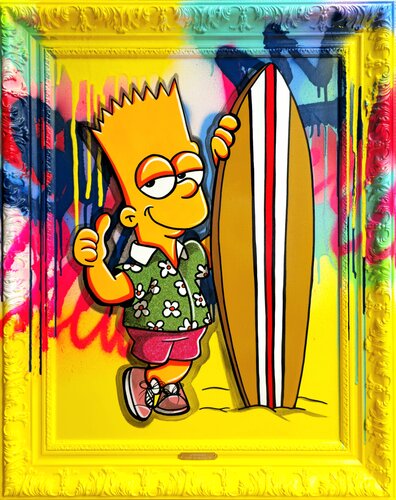 Bart le surfeur von Eddy Vitalone, Malerei kaufen auf Singulart