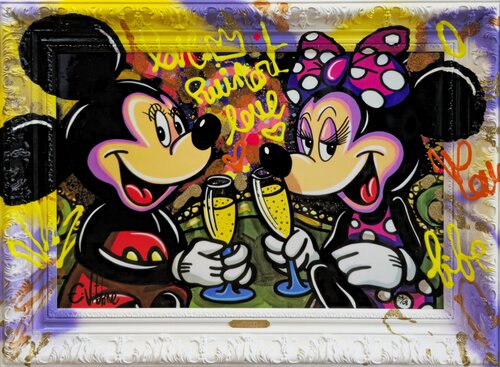 Amour santé bonheur 07/08 ex van Eddy Vitalone, Schilderij te koop op Singulart