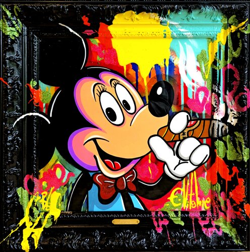 Mickey loves cigar 02/08 van Eddy Vitalone, Schilderij te koop op Singulart