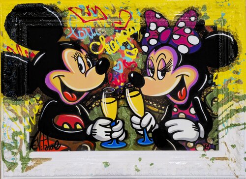 Amour santé bonheur EA 1/1 van Eddy Vitalone, Schilderij te koop op Singulart
