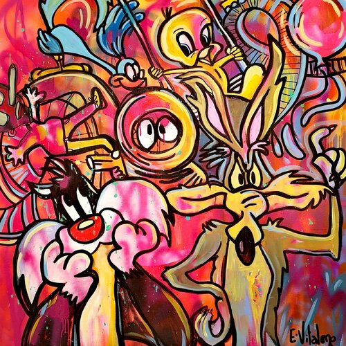 La revendication du coyote di Eddy Vitalone, Pittura in vendita su Singulart