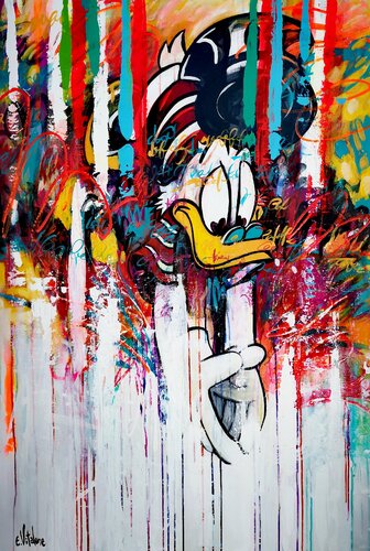 Picsou, le plongeon ! di Eddy Vitalone, Pittura in vendita su Singulart