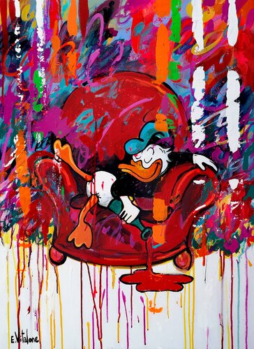 Donald, la grosse cuite di Eddy Vitalone, Pittura in vendita su Singulart