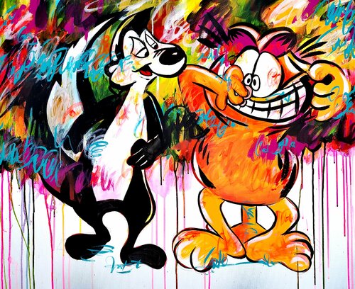 Garfield il dit que ça chlingue van Eddy Vitalone, Schilderij te koop op Singulart