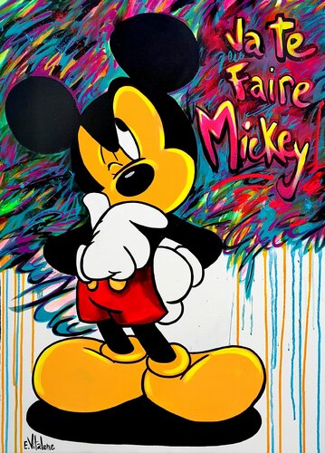 Va te faire Mickey ! van Eddy Vitalone, Schilderij te koop op Singulart
