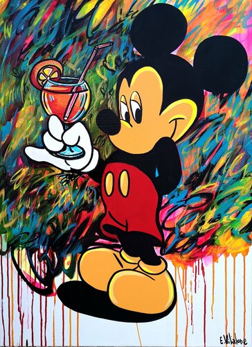 Mickey adore le spritz di Eddy Vitalone, Pittura in vendita su Singulart