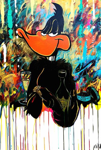 Daffy Duck, un canard qui a reussi #2i di Eddy Vitalone, Pittura in vendita su Singulart