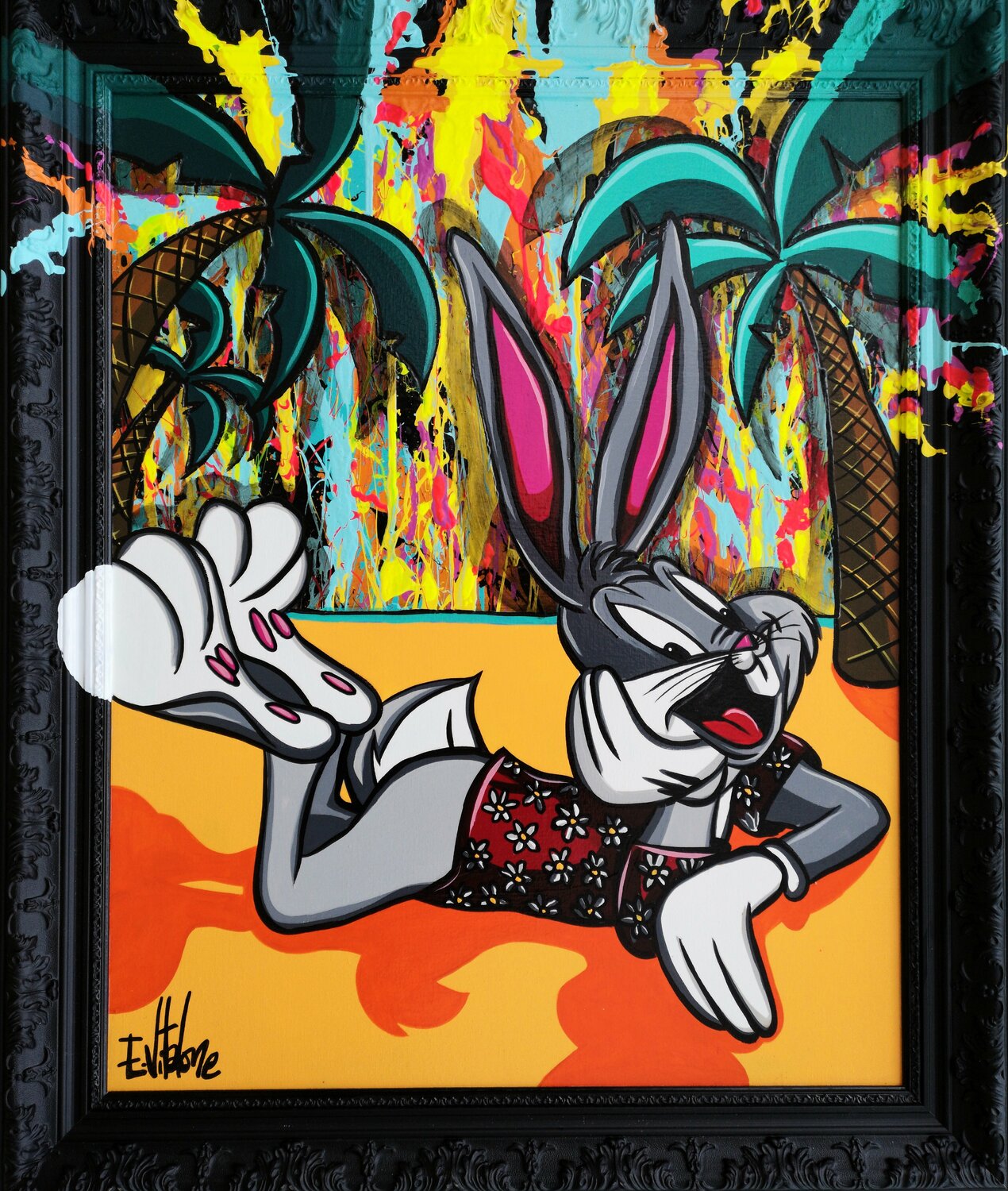 Bugs bunny sous les cocotiers Eddy Vitalone