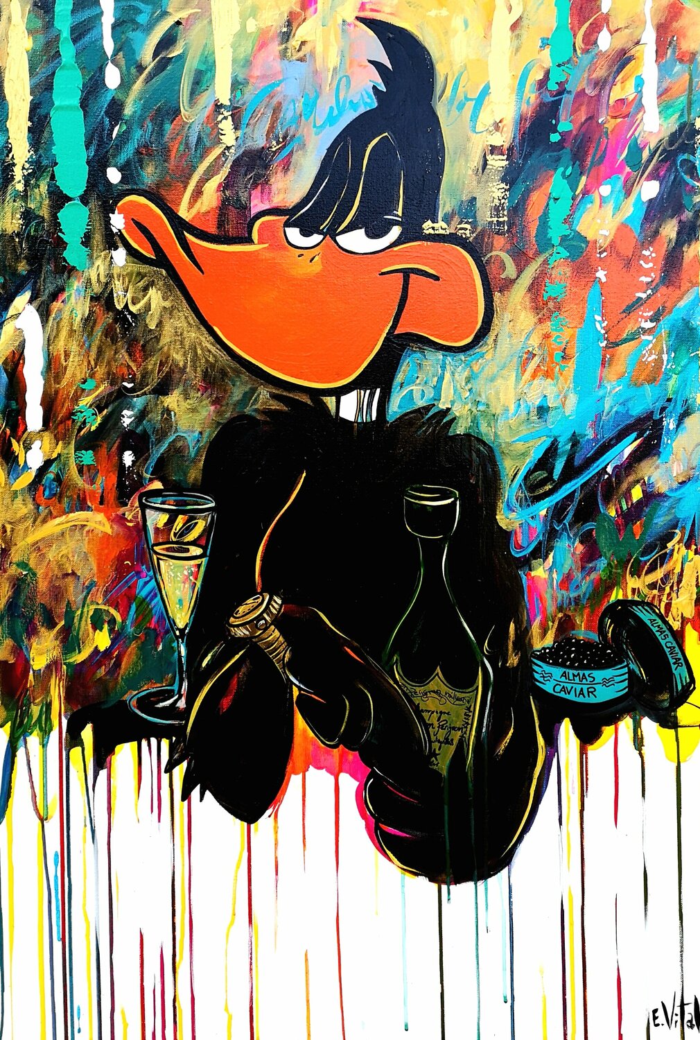 Daffy Duck, un canard qui a reussi #2i Eddy Vitalone Dipinto originale in vendita