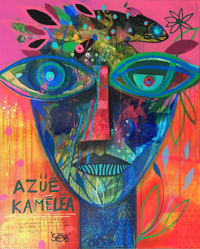 Azüé Kaméléa van Seb, Schilderij te koop op Singulart