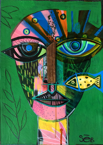 Moa Orisha 2 by Seb, Work on Paper for Sale on Singulart