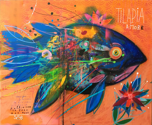 Tilapia Amoré di Seb, Pittura in vendita su Singulart