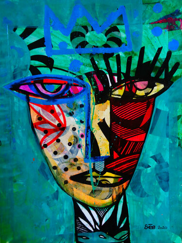 Kahéna Viridis by Seb, Work on Paper for Sale on Singulart