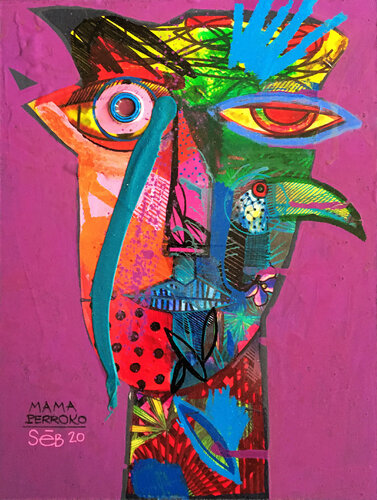 MaMa Perroko by Seb, Work on Paper for Sale on Singulart
