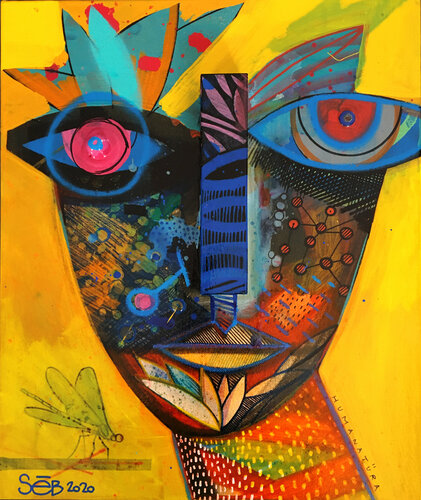 Odonata Yellow di Seb, Pittura in vendita su Singulart