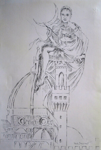 DALLA TORRE DI ARNOLFO by Paola Imposimato, Drawing for Sale on Singulart