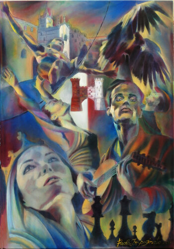 IL MEDIOEVO A SUSA par Paola Imposimato, Peinture en vente sur Singulart