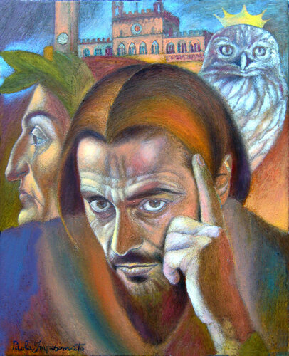 OMAGGIO A CECCO ANGIOLIERI par Paola Imposimato, Peinture en vente sur Singulart