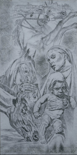 IPPOTERAPIA di Paola Imposimato, Disegno in vendita su Singulart