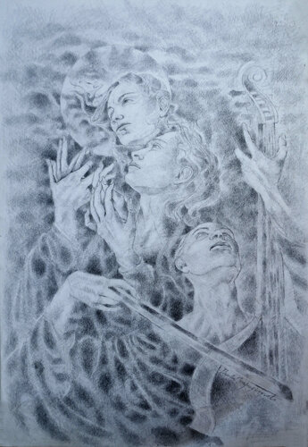 CONCERTO PER CONTRABBASSO de Paola Imposimato, Dibujo a la venta en Singulart