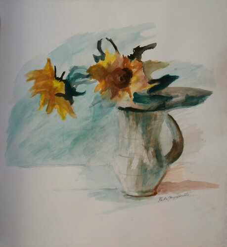 LA SERA DEI GIRASOLI RECISI de Paola Imposimato, Pintura a la venta en Singulart