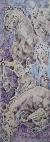 IL SANTUARIO DELLA MADONNA DELL'ACQUA SANTA van Paola Imposimato, Tekening te koop op Singulart