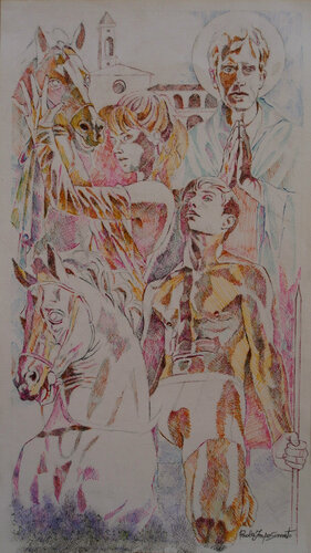 LA LANCIA CORTESE by Paola Imposimato, Drawing for Sale on Singulart