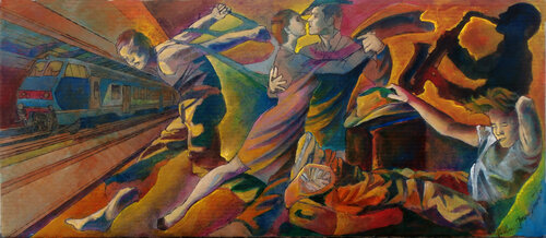 VIAGGIATORI de Paola Imposimato, Pintura a la venta en Singulart