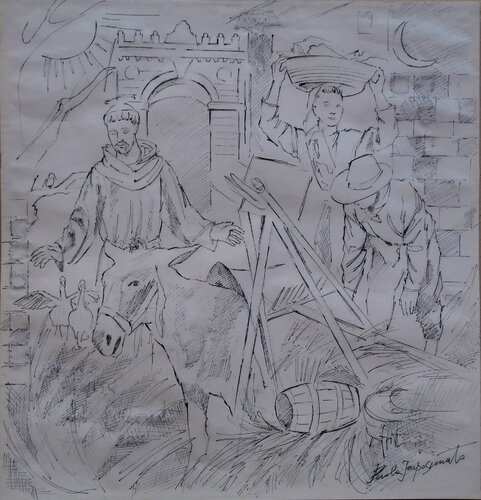 SAN FRANCESCO E LA SUPREMA ARMONIA par Paola Imposimato, Dessin en vente sur Singulart