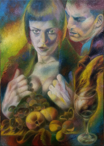 IL GUIZZO DEL VINO di Paola Imposimato, Pittura in vendita su Singulart
