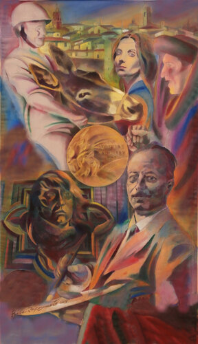 LA MEDAGLIA OLIMPICA DI GIUSEPPE CASSIOLI par Paola Imposimato, Peinture en vente sur Singulart