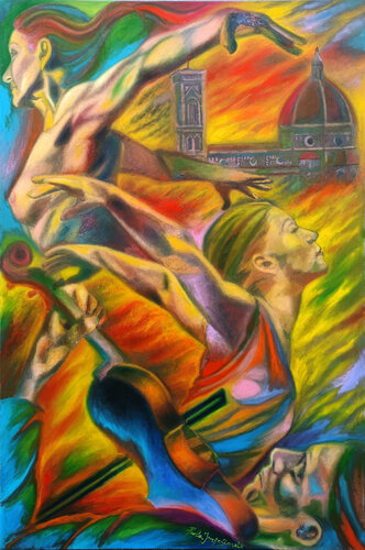 LA BALLATA DEL TRAMONTO di Paola Imposimato, Pittura in vendita su Singulart