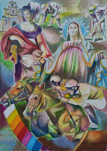 SACRALITÀ E RIEVOCAZIONE par Paola Imposimato, Peinture en vente sur Singulart
