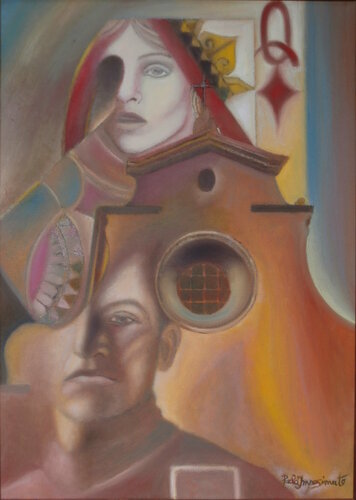 MAGIA IN PIAZZA SANTO SPIRITO van Paola Imposimato, Schilderij te koop op Singulart