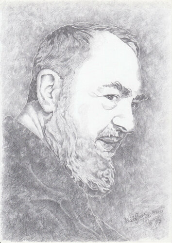 IL SANTO DI PIETRELCINA par Paola Imposimato, Dessin en vente sur Singulart
