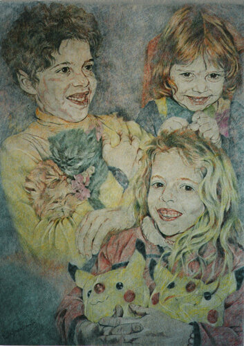I TRE FRATELLINI par Paola Imposimato, Dessin en vente sur Singulart