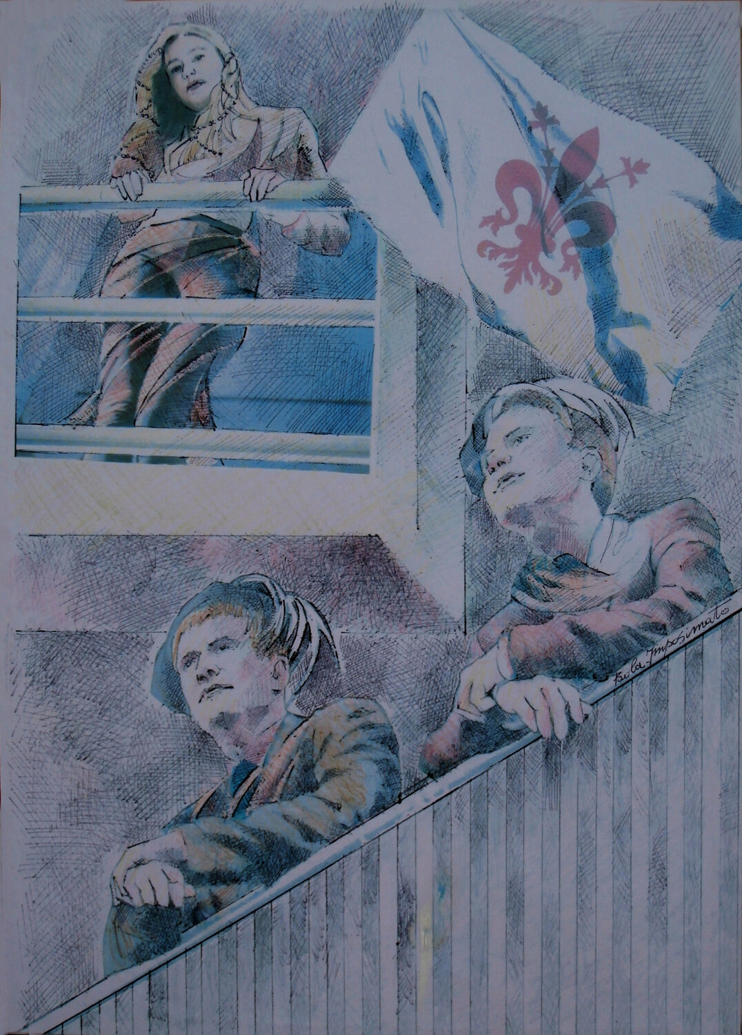 POETICITÀ DEL BALCONE Paola Imposimato Disegno in vendita