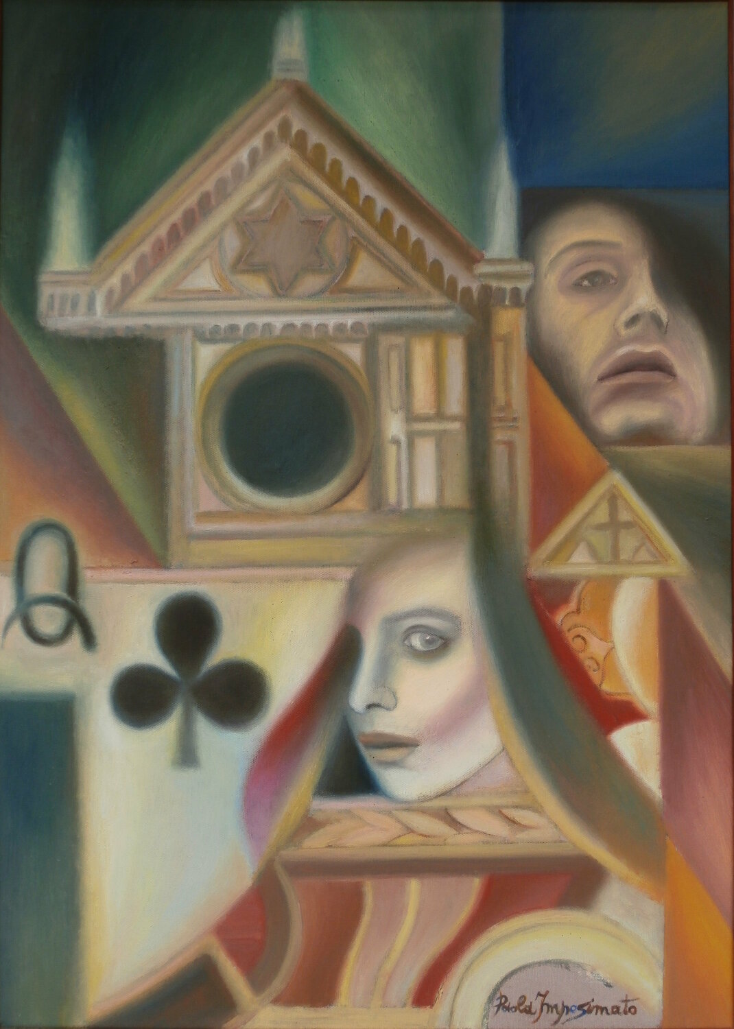 SUGGESTIONI IN PIAZZA SANTA CROCE Paola Imposimato Originalgemälde zu verkaufen