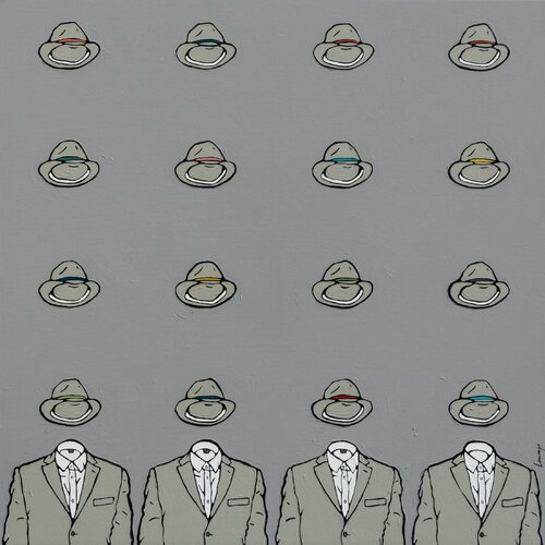 Hats V by Marcin Lenczowski, Painting for Sale on Singulart