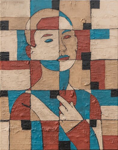 Her Abstractness by Marcin Lenczowski, Painting for Sale on Singulart