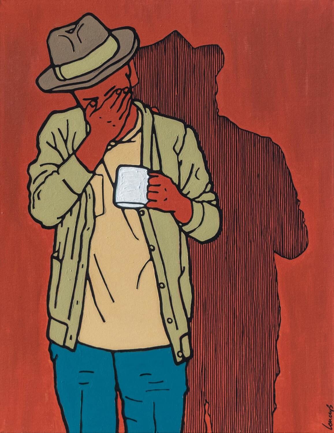 Coffee V Marcin Lenczowski Original painting for sale