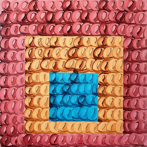 Red-Orange-Teal Veronica Russek