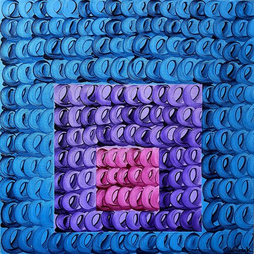 Blue-Purple-Pink van Veronica Russek, Schilderij te koop op Singulart