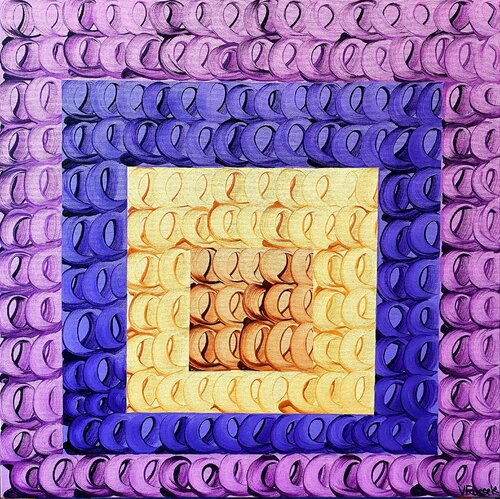 Purple-Yellow van Veronica Russek, Schilderij te koop op Singulart