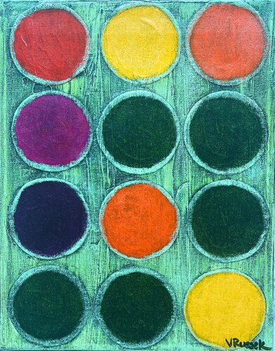 Gerbera Daisies 2 di Veronica Russek, Pittura in vendita su Singulart