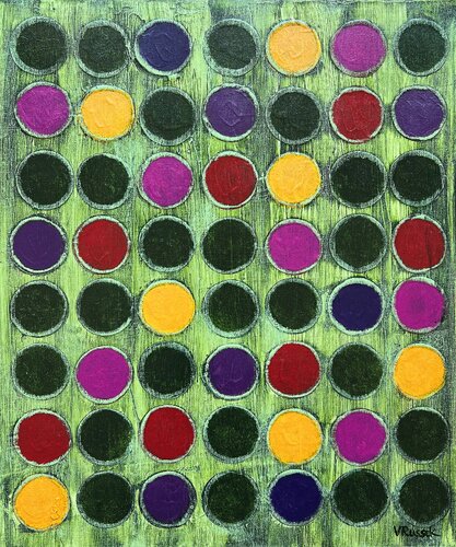 Zinnias 2 di Veronica Russek, Pittura in vendita su Singulart