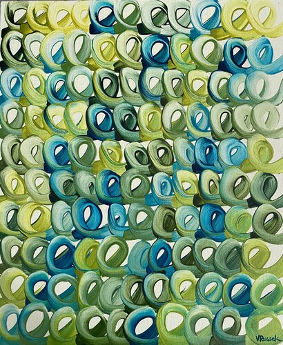 Chromatic Study of Vegetation With Chlorophyll by Veronica Russek, Painting for Sale on Singulart