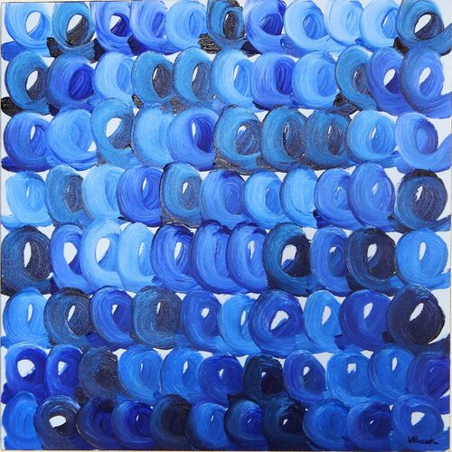 Chromatic Study of a Blue Monday van Veronica Russek, Schilderij te koop op Singulart